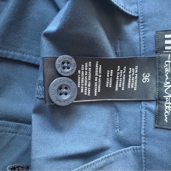 Travis Mathew Blue Flat Front Shorts Classic Style - Picture 4 of 4